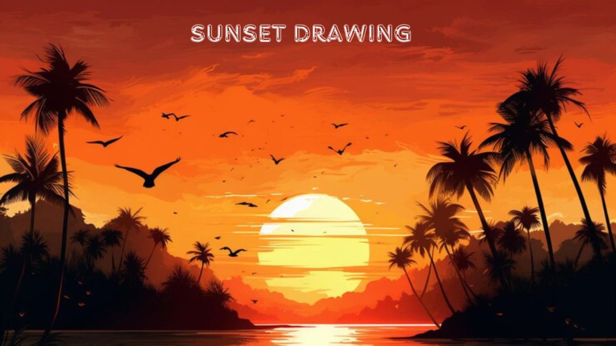sunset drawing